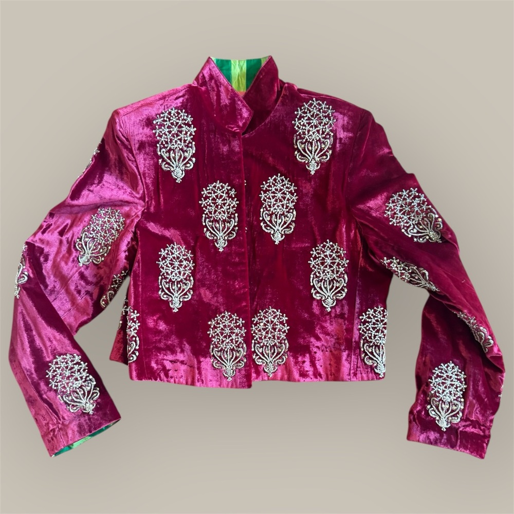 Elegant Velvet Embroidered Jacket